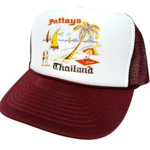 Retro Classic Traveler Merch Gear Backpacker Beach Fun Thailand Trucker Hat mesh